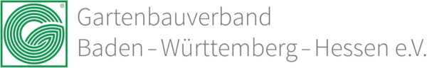 Logo „Gartenbauverband Baden-Württemberg-Hessen e.V.“ – Interessenvertretung und Netzwerk für Gartenbau-Betriebe.