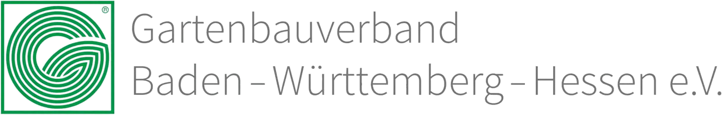 Logo „Gartenbauverband Baden-Württemberg-Hessen e.V.“ – Interessenvertretung und Netzwerk für Gartenbau-Betriebe.